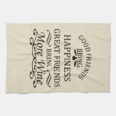 Linge De Cuisine citation de vin drôle pour les amis (Horizontal)