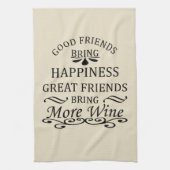 Linge De Cuisine citation de vin drôle pour les amis (Vertical)