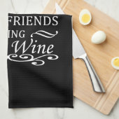 Linge De Cuisine citation de vin drôle pour les amis (Quart Plié)