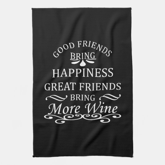 Linge De Cuisine citation de vin drôle pour les amis (Vertical)