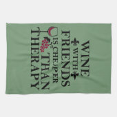 Linge De Cuisine citation de vin drôle pour les amis (Horizontal)