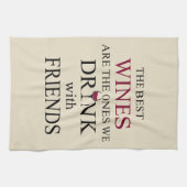 Linge De Cuisine citation de vin drôle pour les amis (Horizontal)