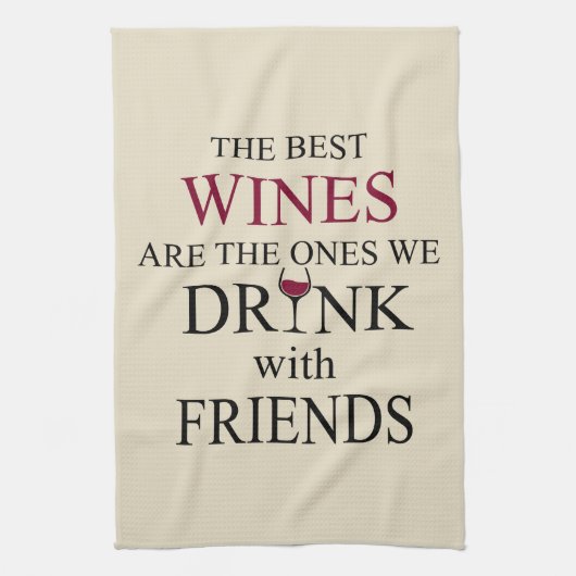 Linge De Cuisine citation de vin drôle pour les amis (Vertical)