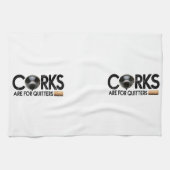 Linge De Cuisine Citation de vin "Les lièges sont pour les quitters (Horizontal)