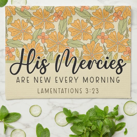 Linge De Cuisine Citation D'Écritures, Verse Biblique, Conception F (Plié)