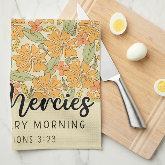 Linge De Cuisine Citation D'Écritures, Verse Biblique, Conception F (Quart Plié)