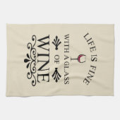 Linge De Cuisine Citation drinker vin drôle (Horizontal)