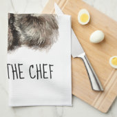 Linge De Cuisine Citation drôle Kiss the Cook mignon Raccoons, Anim (Quart Plié)