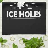Linge De Cuisine Citation drôle sur la pêche sur glace (Plié)