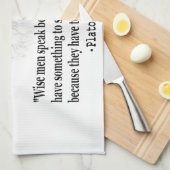 Linge De Cuisine Citation Par Platon (Quart Plié)