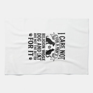 Linge De Cuisine Citation Religion Chien Chat Vintage Design Amoure