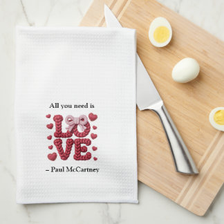 Linge De Cuisine Citation Tout Ce Dont Vous Avez Besoin est l'Amour