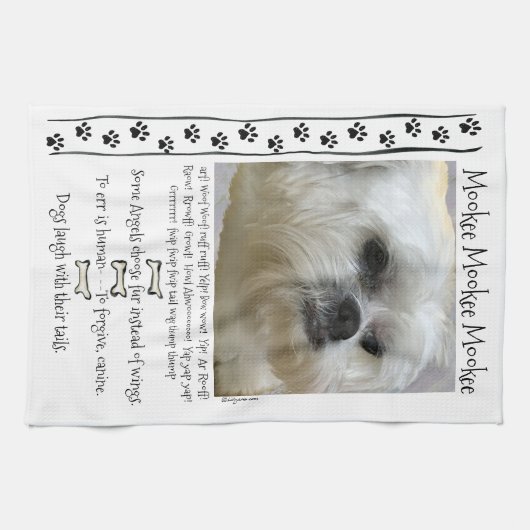 Linge De Cuisine Citations de chien de Lhasa Apso (Horizontal)