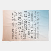 Linge De Cuisine Citations Inspiration Blue Brown Ombre (Horizontal)