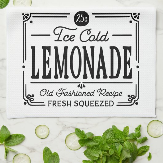 Linge De Cuisine Citron à thème (Plié)