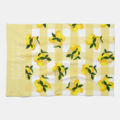 Linge De Cuisine Citron chic En vichy jaune (Horizontal)