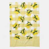 Linge De Cuisine Citron chic En vichy jaune (Vertical)