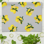 Linge De Cuisine Citron chic gris (Plié)