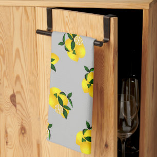 Linge De Cuisine Citron chic gris