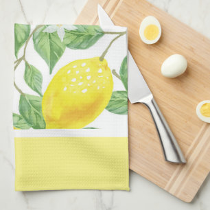 Linge De Cuisine Citron Citrons et Feuilles Vertes Cuisine