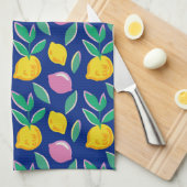 Linge De Cuisine Citron coloré été (Quart Plié)