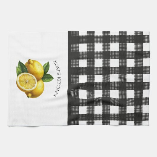 Linge De Cuisine Citron d'aquarelle de Buffalo (Horizontal)