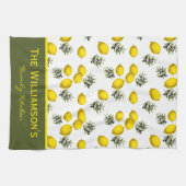 Linge De Cuisine Citron et Motif d'olive personnalisés (Horizontal)