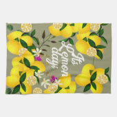 Linge De Cuisine Citron gris (Horizontal)