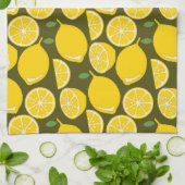 Linge De Cuisine Citron Jaune Moderne Amusant mignon (Plié)