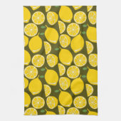 Linge De Cuisine Citron Jaune Moderne Amusant mignon (Vertical)