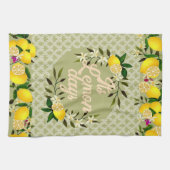 Linge De Cuisine Citron jours Motif vert (Horizontal)