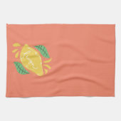 Linge De Cuisine Citron main dessinée Lettrage Citrus jaune vert (Horizontal)