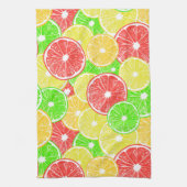 Linge De Cuisine Citron, orange, pamplemousse et tranches de citron (Vertical)