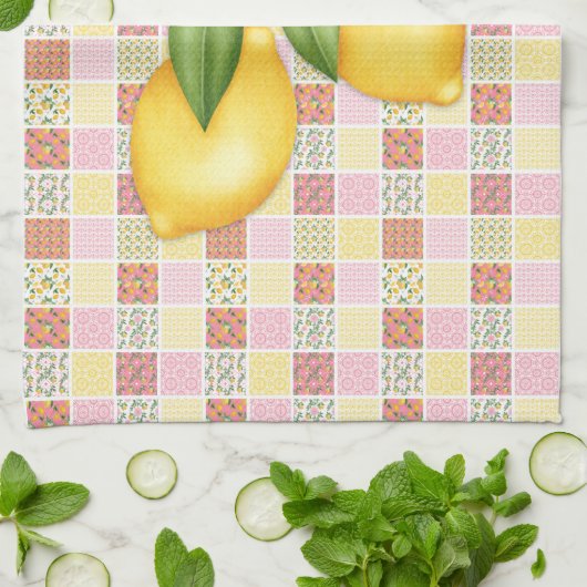 Linge De Cuisine Citron Patchwork (Plié)