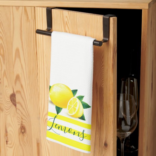 Linge De Cuisine Citrons (Pliage en tiers)