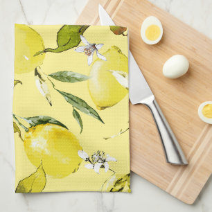 Linge De Cuisine citrons aquarelle 15
