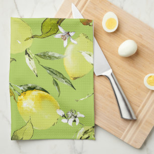 Linge De Cuisine citrons aquarelle 23