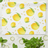 Linge De Cuisine Citrons aquarelles (Plié)