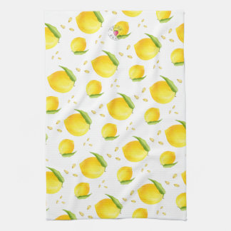 Linge De Cuisine Citrons aquarelles
