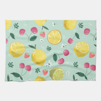 Linge De Cuisine Citrons, cerises et fraises Motif de fruits