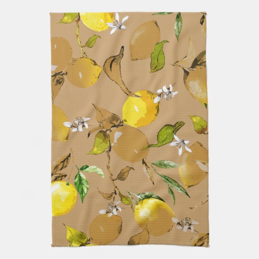 Linge De Cuisine citrons d'aquarelle 33 (Vertical)