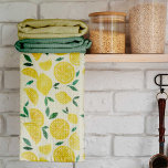 Linge De Cuisine citrons d'aquarelle - jaune et vert<br><div class="desc">citrons d'aquarelle - jaune et vert motif d'illustration. Illustration d'agrumes méditerranéens mignons</div>