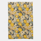Linge De Cuisine Citrons d'été et fleurs blanches (Vertical)