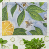Linge De Cuisine Citrons et abeilles (Plié)