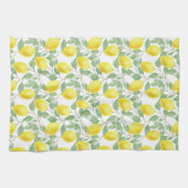 Linge De Cuisine Citrons et fruits Feuille Aquarelle Motif Cuisine (Horizontal)