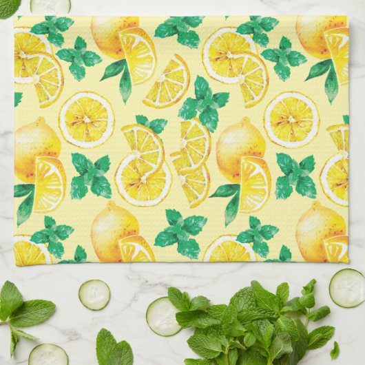Linge De Cuisine Citrons et limonade (Plié)