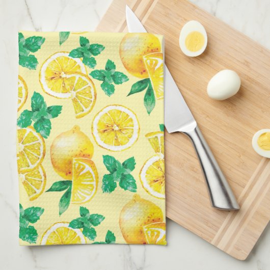 Linge De Cuisine Citrons et limonade (Quart Plié)