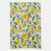Linge De Cuisine Citrons frais ensoleillés + Fleurs (Vertical)