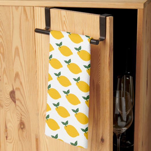 Linge De Cuisine Citrons Motif Citrus Été Fruit Jaune (Pliage en tiers)
