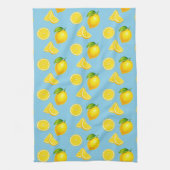 Linge De Cuisine Citrons sur fond bleu ciel (Vertical)